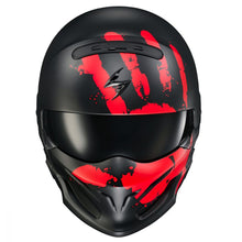Cargar imagen en el visor de la galería, Casco Scorpion EXO COVERT URUK Negro Rojo
