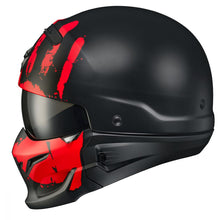 Cargar imagen en el visor de la galería, Casco Scorpion EXO COVERT URUK Negro Rojo