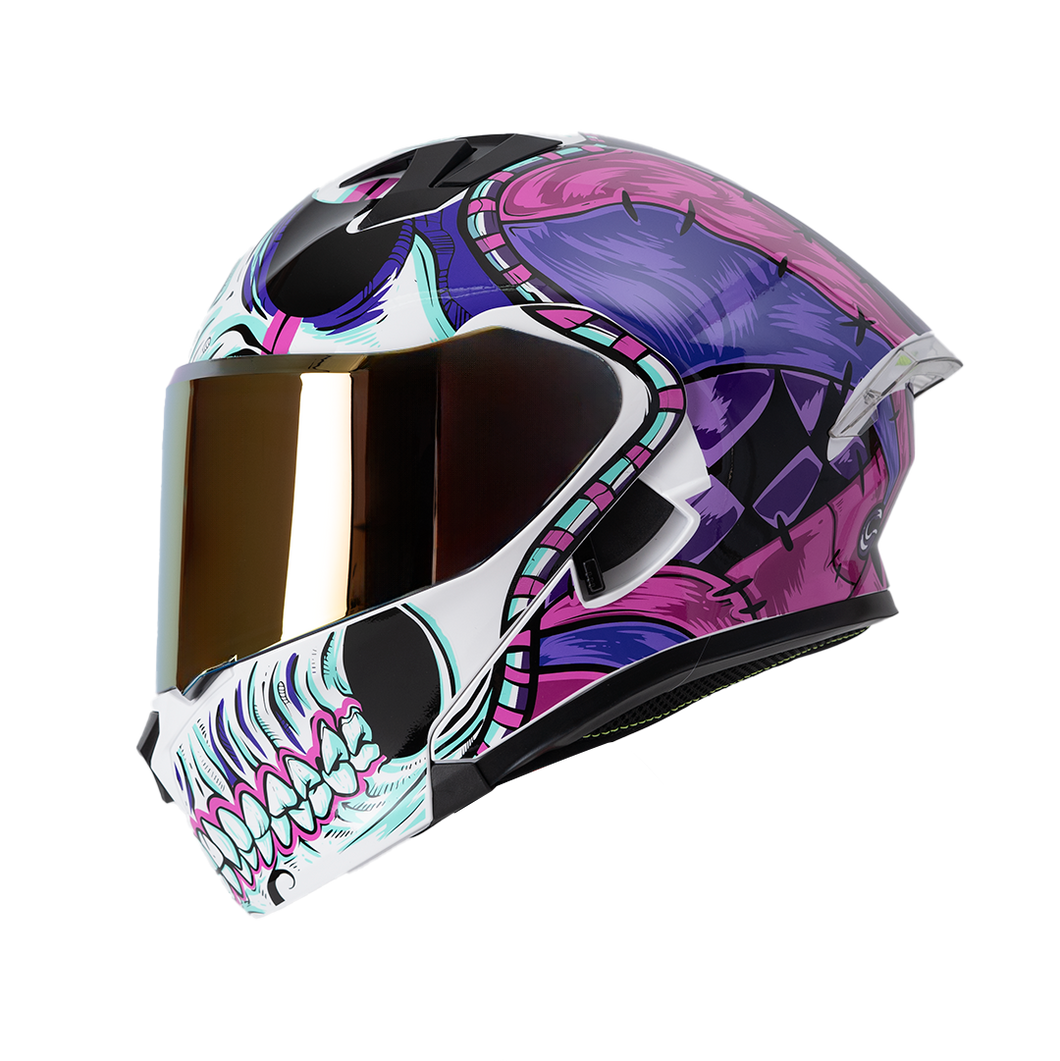 Casco Immortale Arlekin Rosa Abatible