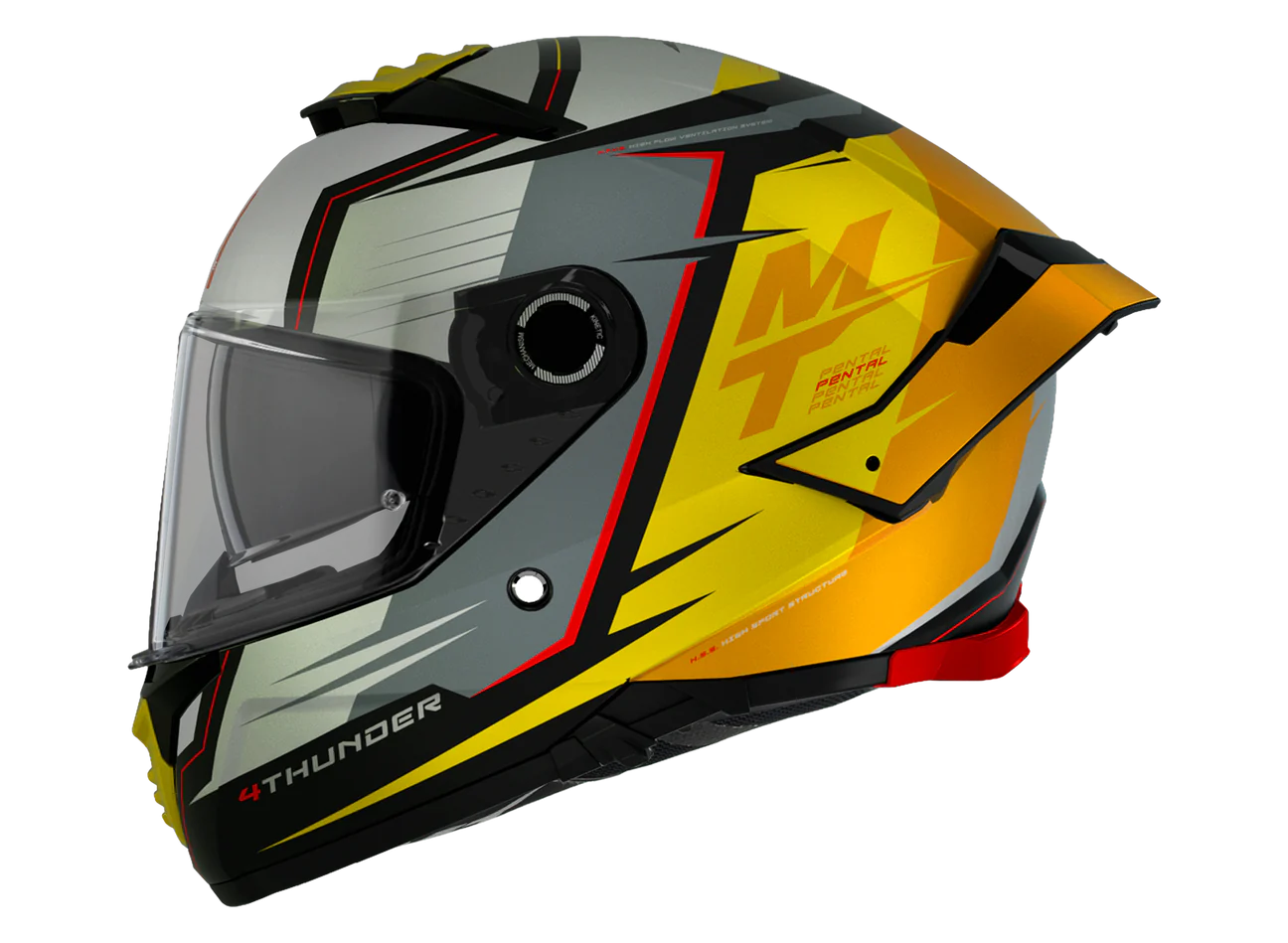 Casco shops moto amarillo