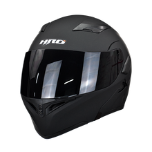 Cargar imagen en el visor de la galería, Casco HRO Abatible Negro Luz LED
